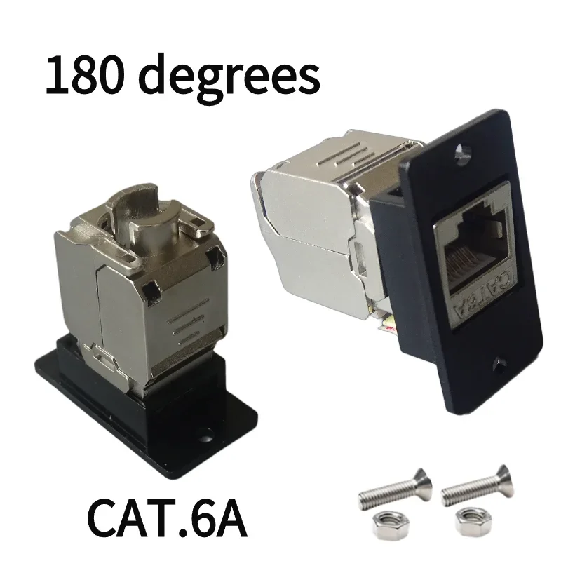 محول كمبيوتر مع مسامير مثبتة على اللوحة المعدنية ، نوع D ، RJ45 محمية ، CAT.6A-أداة مجانية ، مباشرة