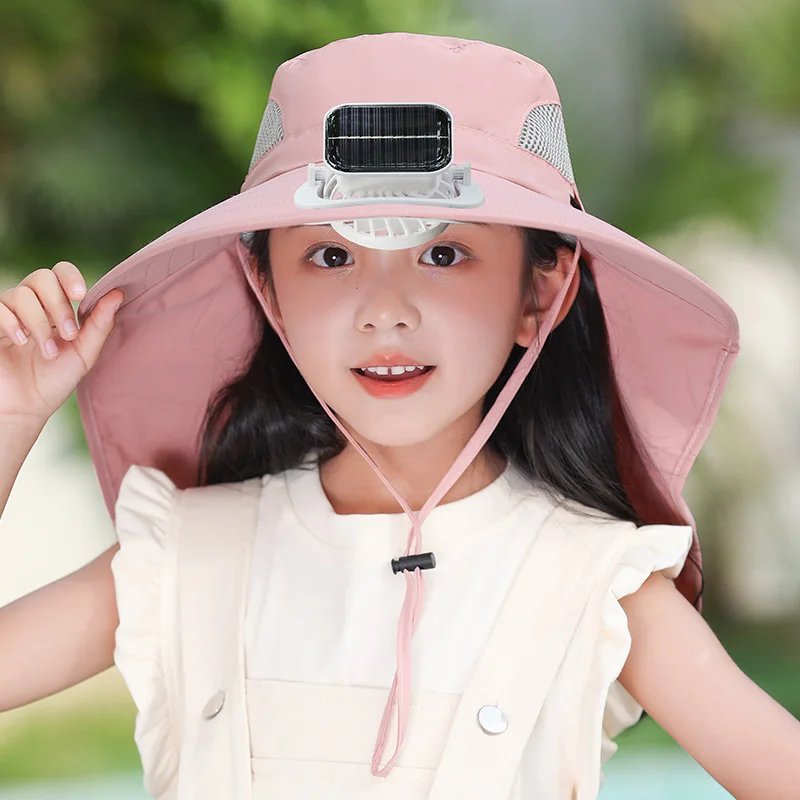 52-55cm-kids-outdoor-sun-hat-girls-solar-fan-high-wind-adjustable-uv-protection-sun-cap-large-shawl-wide-brim-fishing-cap-4f041