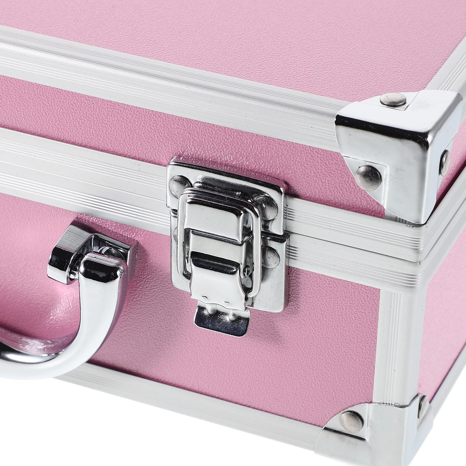 Large Makeup Bag in Metal Case Aluminum Suitcase with Foam Insert Portable Tool Box for Travel Medical or Use
