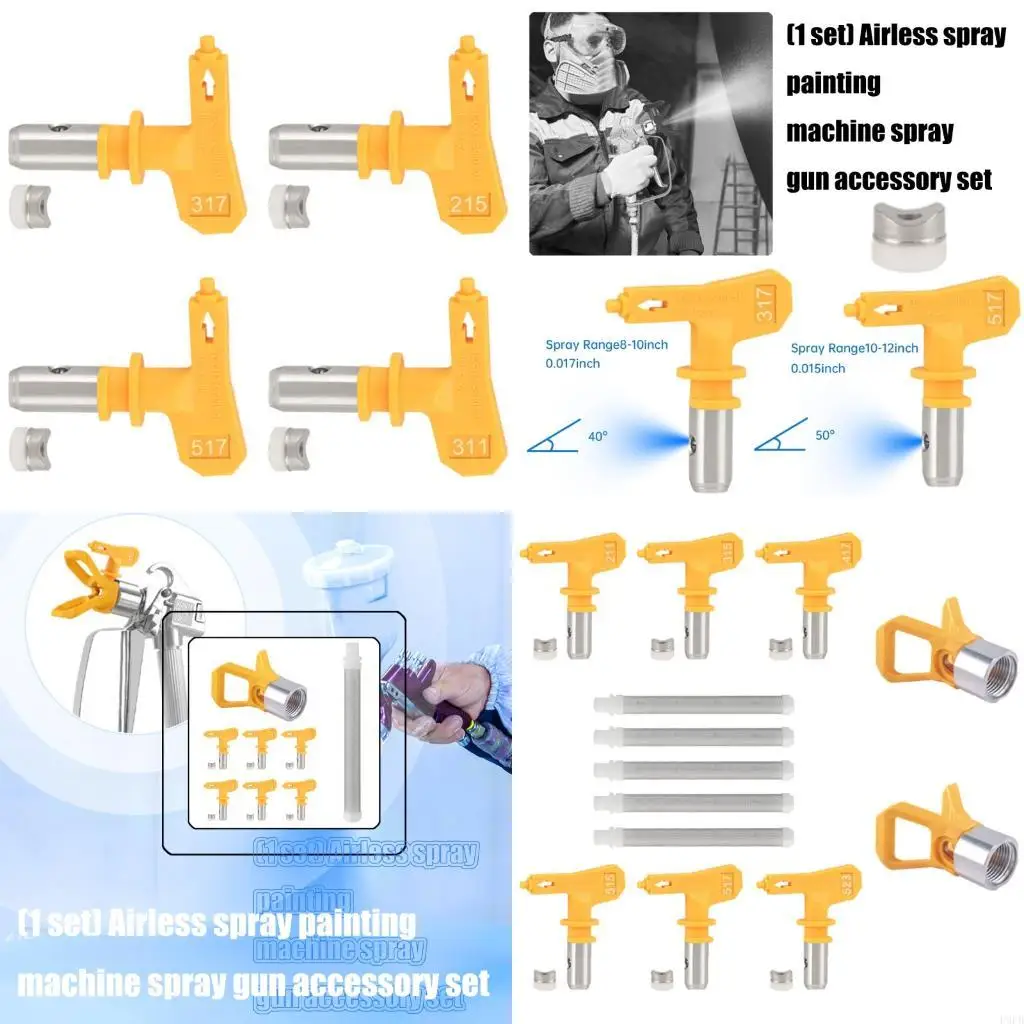 

P9FB Airless Sprayer Guns Nozzle Tip Nozzle Filter For Professional Painting Tools Durability Metal Plastic Construction