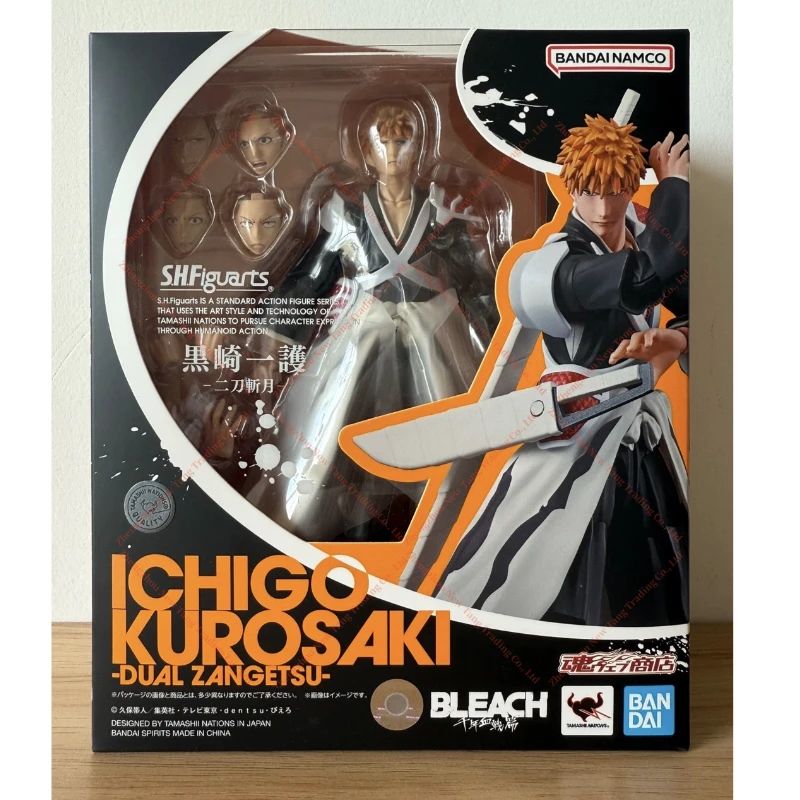 

In Stock Bandai S.H.Figuarts Ichigo Kurosaki Dual Zangetsu Bleach Thousand-Year Blood War Action Figure Toy Model Gift