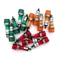 10mm Plastic Indicator Lights DC 12V AC 220V Waterproof Power Signal Lamp LED Indication Indicator Light Signal Generator Kit