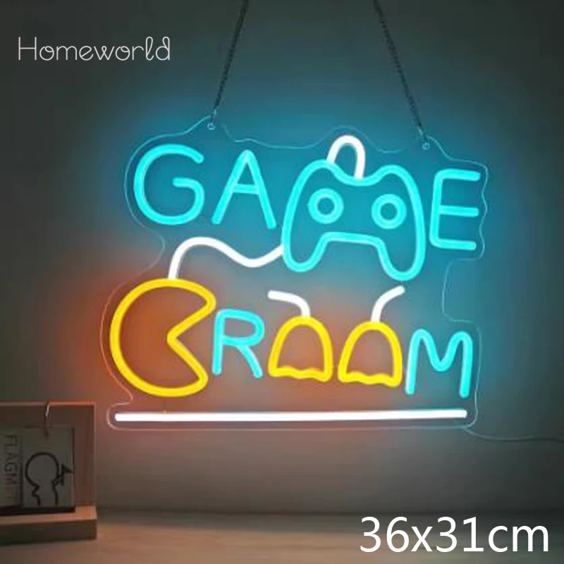 

Game Room Neon Signs for Wall Decor Dimmable Colorful Gamer Neon light USB Powered Gaming LED lights for Boys Room Decor