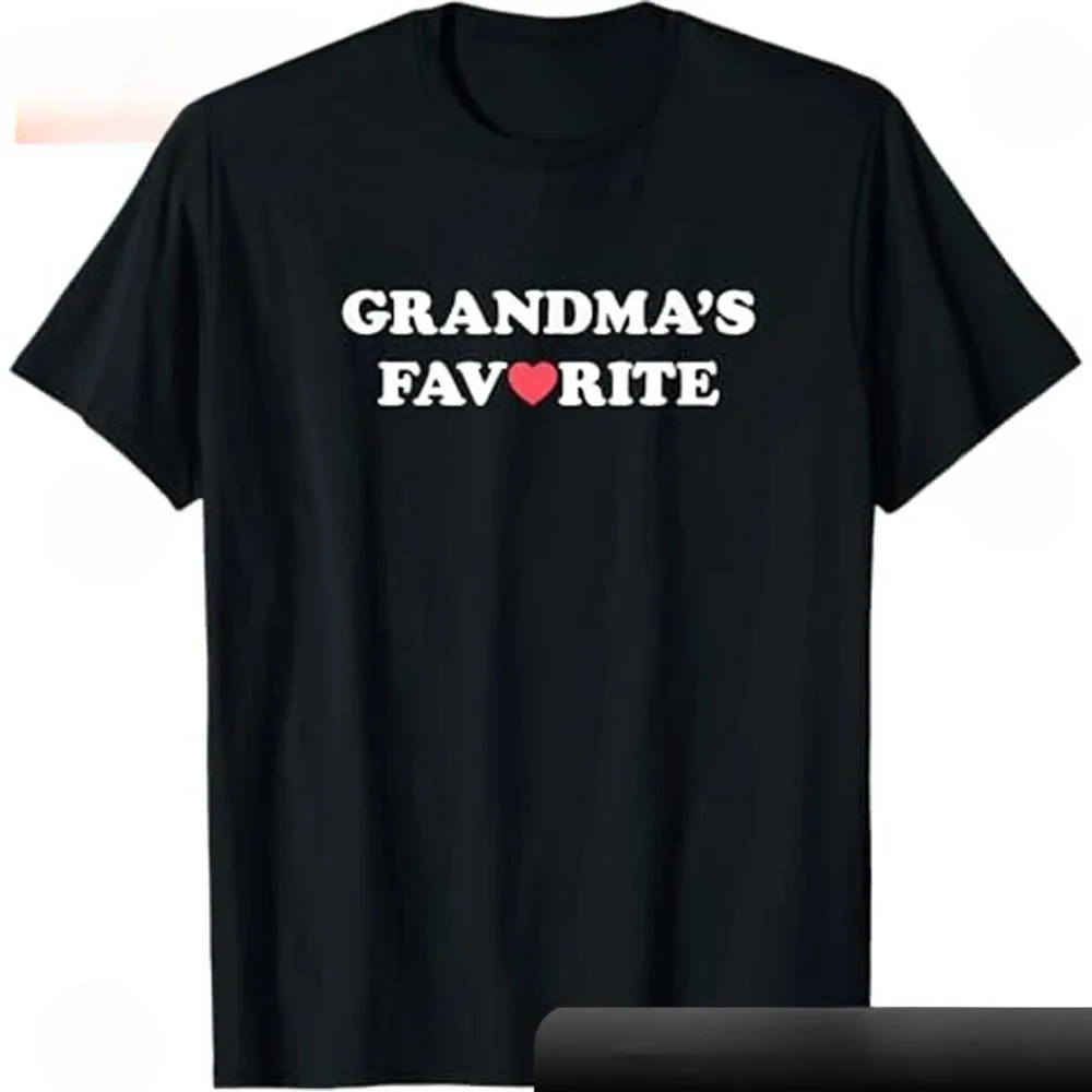 

Grandma's Favorite T-Shirt Unisex Tee Family Gift Grandma Shirt Grandmother Simple Tshirts Unique Edgy Cool T-Shirt Trippy