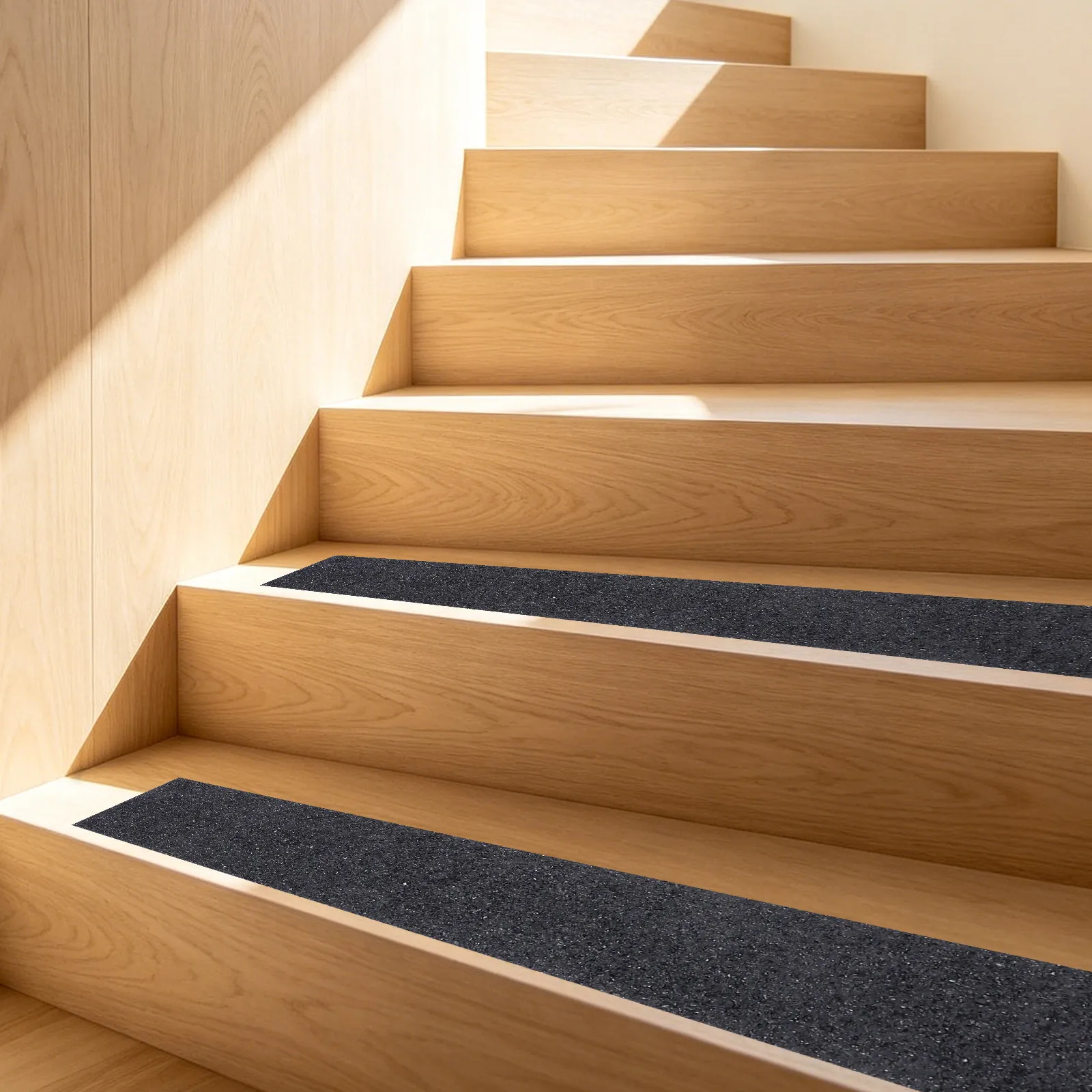 4Pcs Rubber Granule Non Slip Stair Tread Strips Self Adhesive Heavy Duty Grip Tape for Garage Ramp Outdoor Grip Tape for Stairs