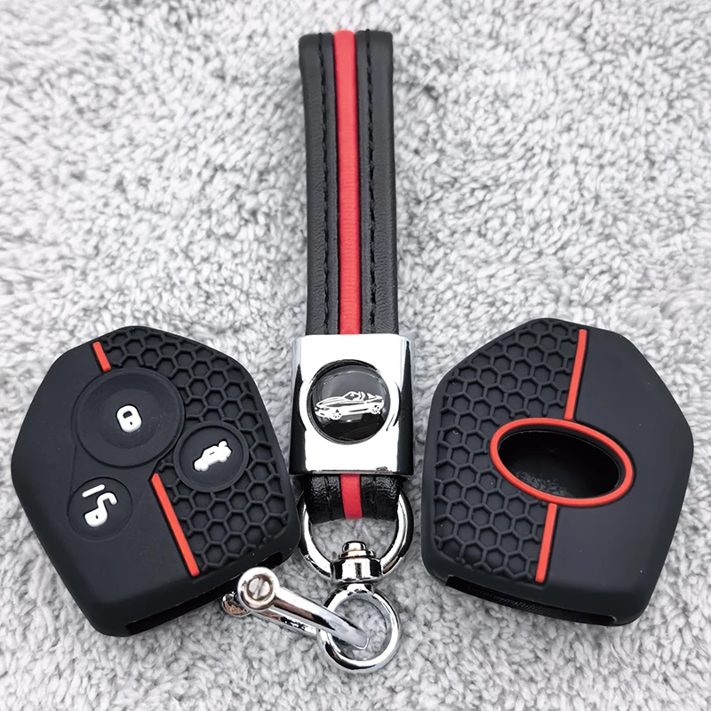 3 Button Silicone Car Remote Key Case Cover Accessories for Subaru Legacy Tribeca Impreza Forester Xv Protect Keychain Shell Fob