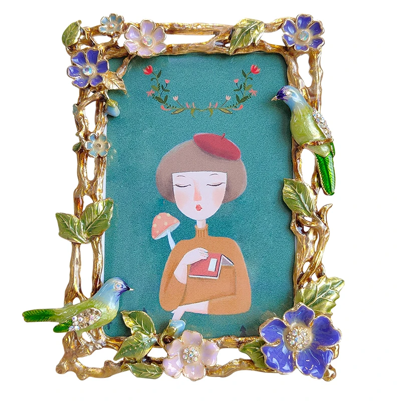 

Photo frame setting table, high-end sense 6-inch creative light luxury wedding photo frame with printing photo,