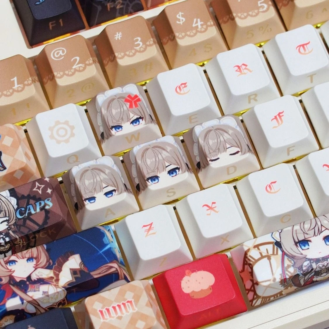 MAIMOOO Genshin Impact Sandrone Keycap Cherry MOA Profile PBT Custom Cute Q Version Anime Game Keycaps for Mechanical Keyboard
