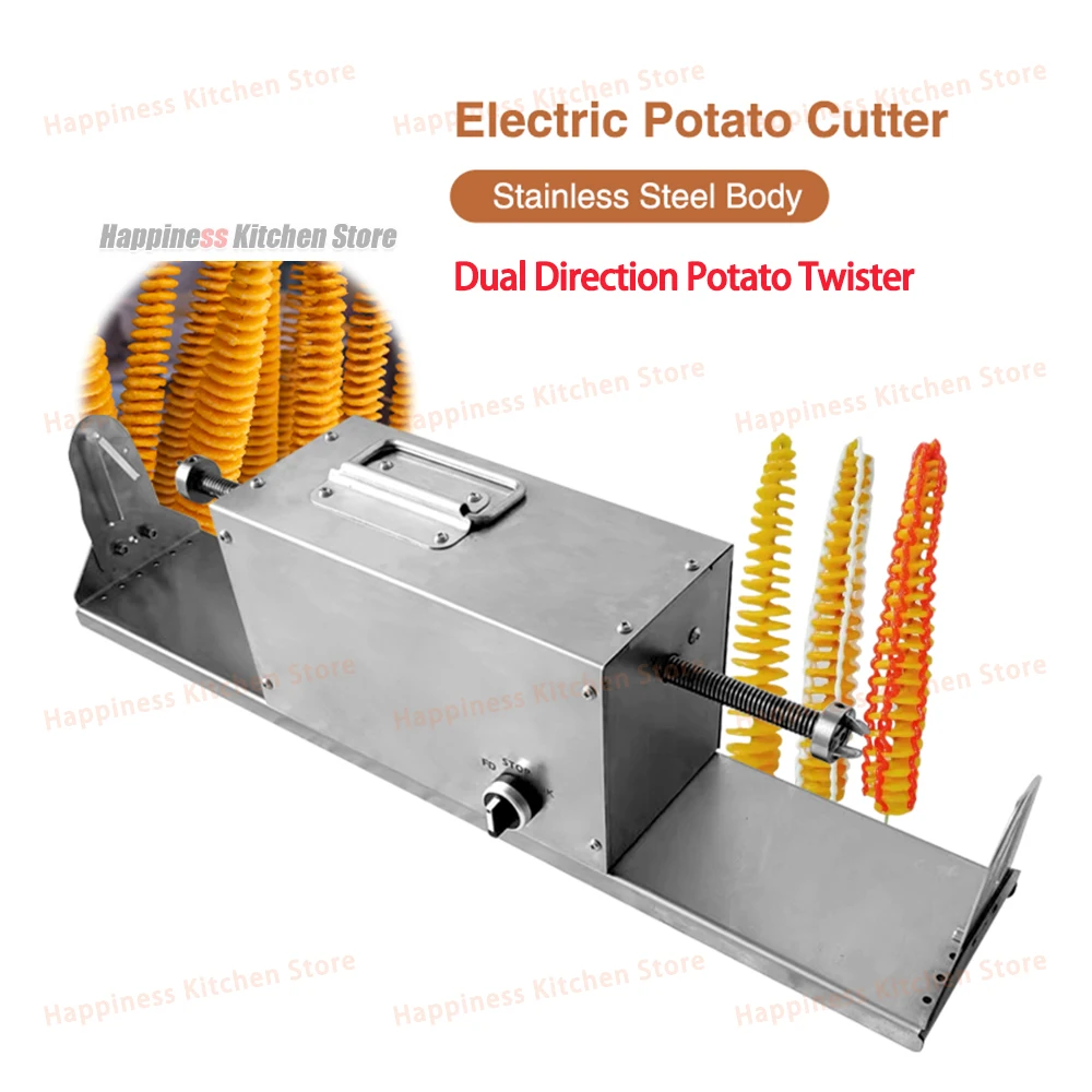 

Многофункциональный электрический картофельный станок, двухнаправленный картофельный скручиватель, коммерческая спиральная картофельница 3-в-1
