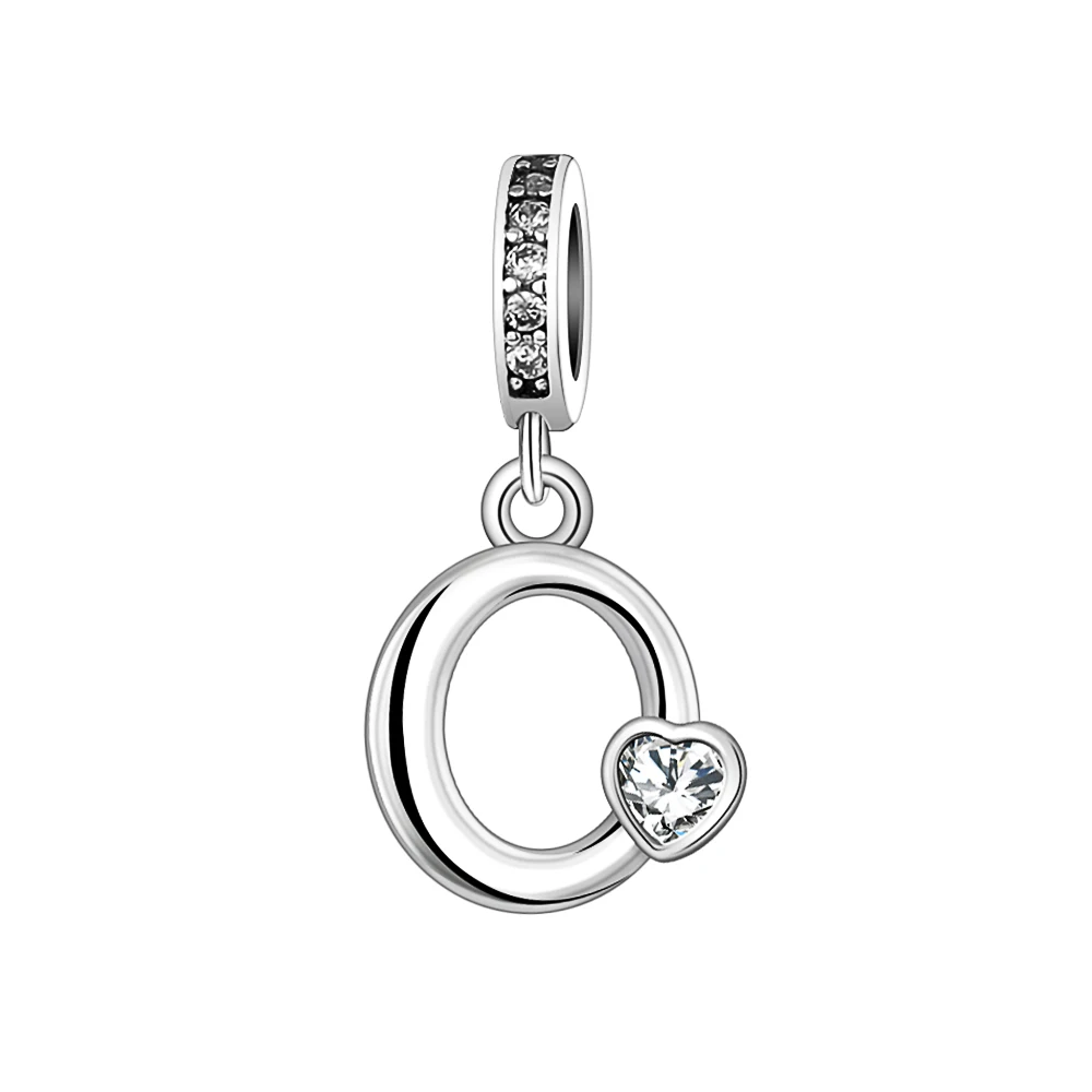 Nuovo 26 AZ lettera 925 ciondolo lettera piccola in argento Sterling adatto per collana braccialetto Pandora originale ciondolo gioielli fai da te