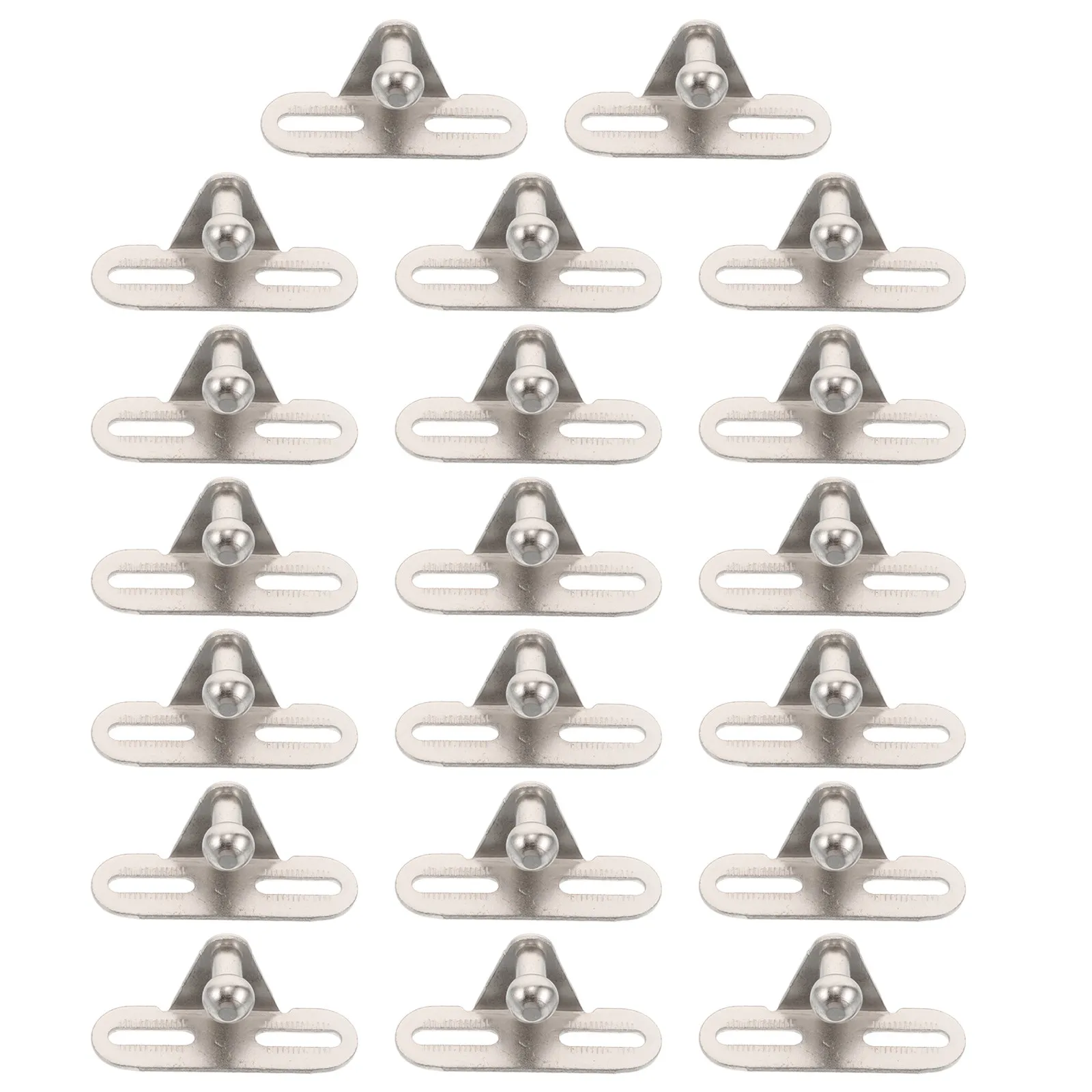 20Pcs L Shaped Gas Strut Bracket Carbon Steel Gas Spring Mounting Plate Support Rod Hardware for Office Chairs Cabinets Lift
