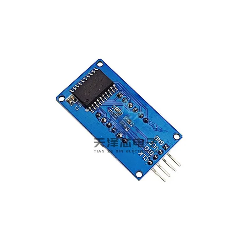 Tm1637 4-Digit Digital Tube Display Module Led Brightness Adjustable with Clock Point Accessories Building Blocks