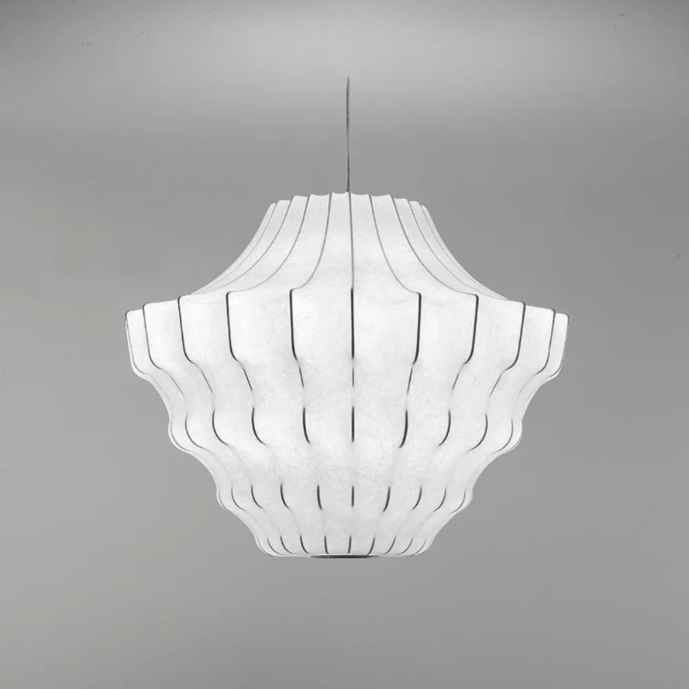 

JOYINLED Nordic Silk LED Pendant Lights for Living Dining Room Study Bedroom 55CM Chandelier Home Decor Hanging Light Fixture