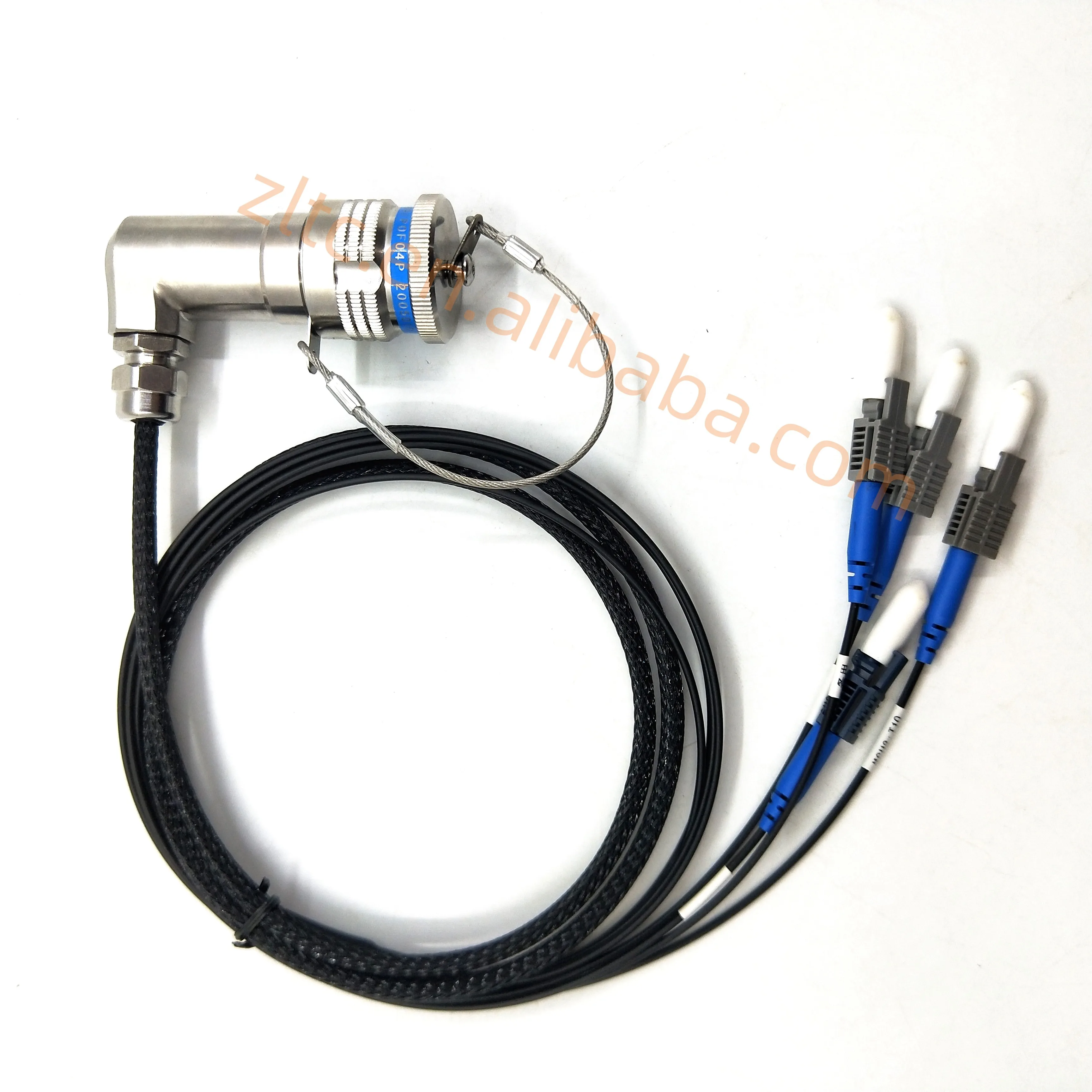 ZLTC D38999 4Cores Plastic of fiber connectors Plug and Socket J599POF/04P -4*HFBR4501 fiber optic cable Assembly