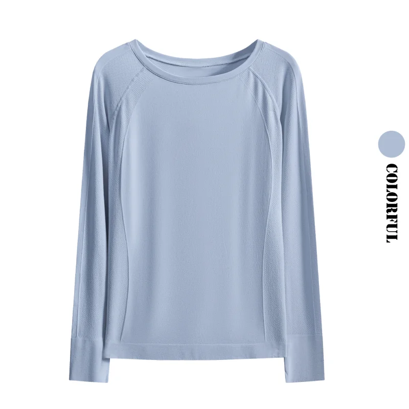 DRUR Seamless Yoga Shirts for Women Long Sleeve Loose Fit Workout Athletic Tops For Gym Running Tee Casual Sports Streetwear