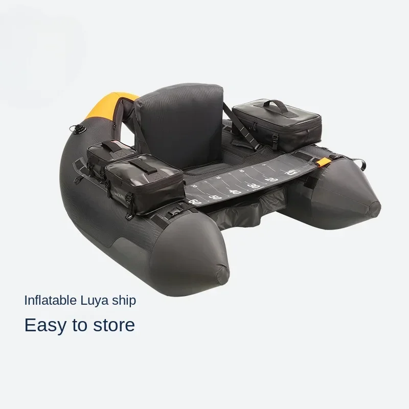 Foldable Rubber Inflatable Fishing Raft Single Bait Lure Boat Portable Water Entertainment Angling Lightweight Floating Fishing