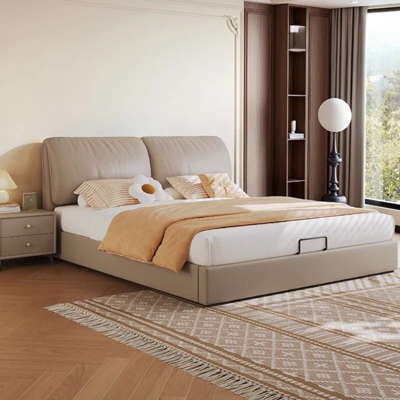 

Handles Organiser Bed Nightstands King Size Lounge Modern Bed Double Sleeping Bedroom Camas Matrimonial Home Accessories