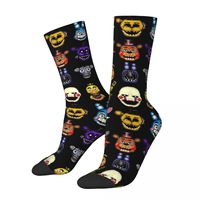 Hip-hop Five Nights At Football Socks Freddy Polyester Long Socks for Unisex Breathable