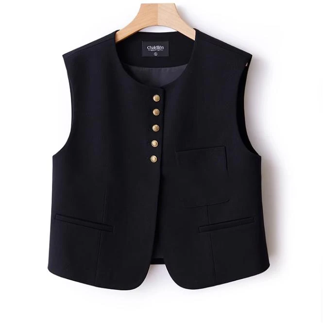 Vest women 2024 new autumn and winter vest, loose shoulder, sleeveless, versatile, trendy, casual and fashionable