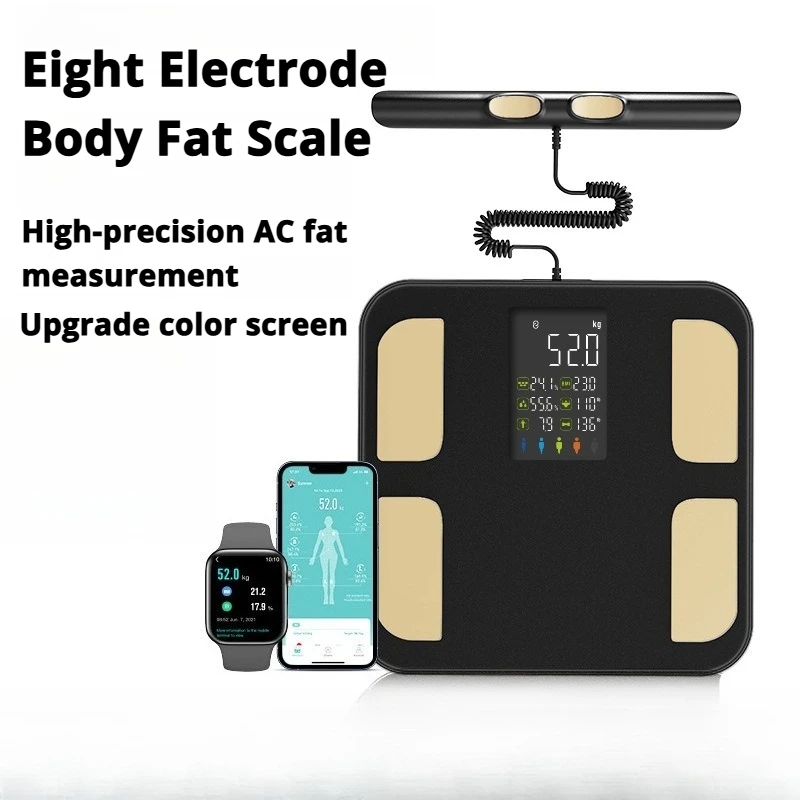

Eight-electrode body fat scale Smart fitness exercise scale APP fat measurement Bluetooth body fat scale
