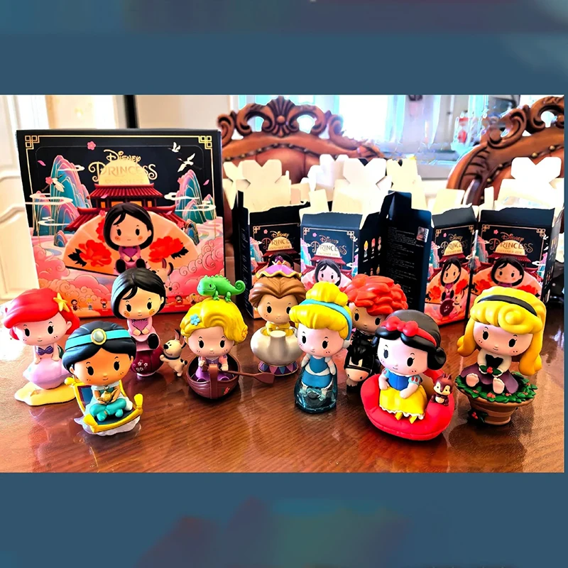 Disney Princess And Her Friends Series Blind Box Popmart Mystery Box Lucky Box Kawaii Princess Anime Figures Girl Birthday Gifts