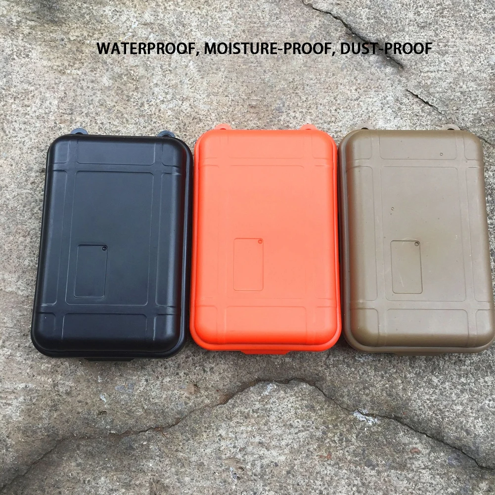 S/L/XL Portable Shockproof Survival Sealed Box Waterproof Outdoor Survival Box Container Dustproof Outdoor Camping Supplies