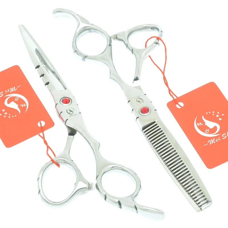 5.5 "6.0" 440C เหล็กญี่ปุ่น Pet Grooming กรรไกรสุนัขตัดผมกรรไกรบางกรรไกรสัตว์ตัดผม Clippers A0017A