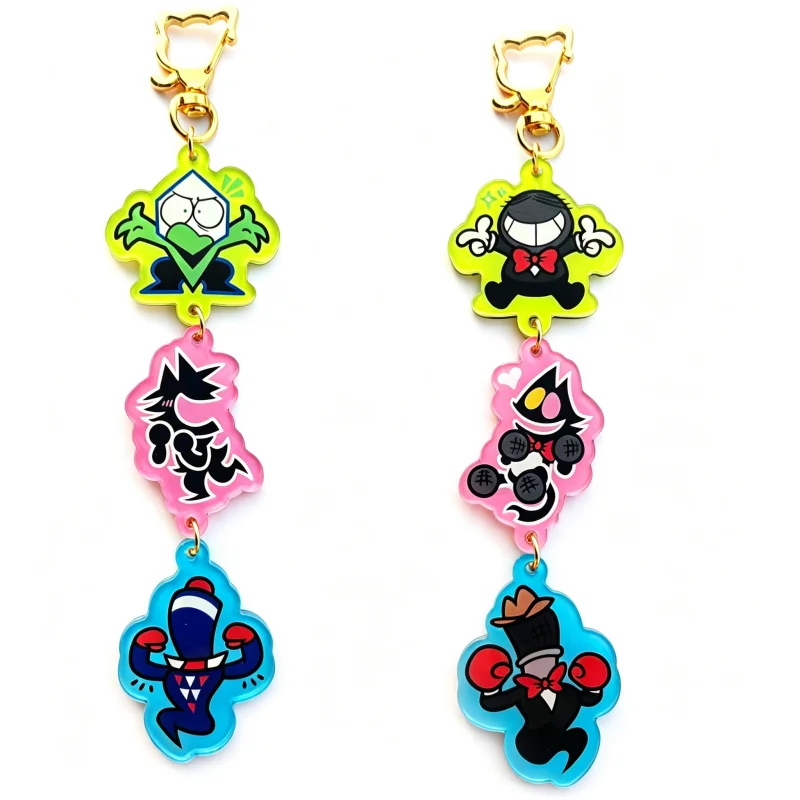 Mikes Keychain Acrylic Keychain Cute Werewolf Chibi Double-Sided Anime Game Pendant Bag Charm Gift for Fans
