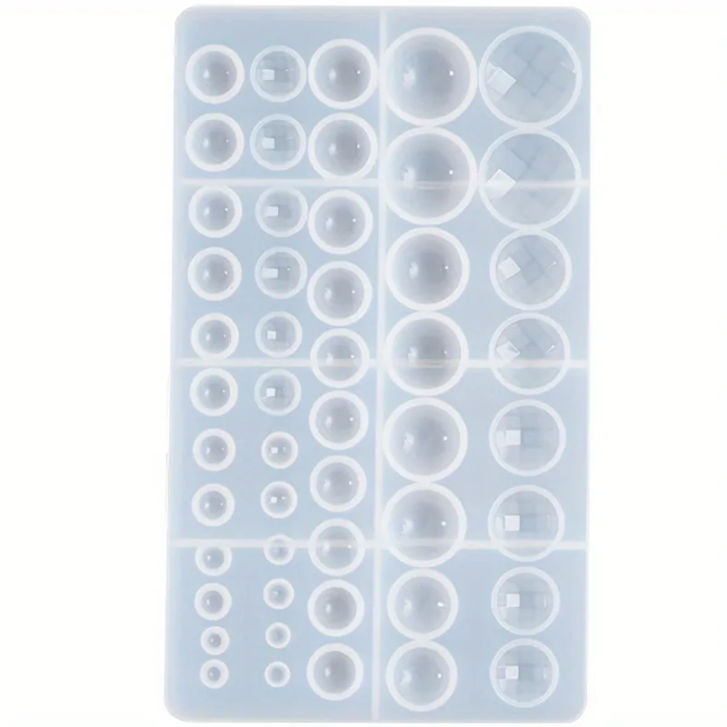 

1 PC Silicone Resin Casting Molds for Earrings Jewelry Making Transparent Round Shape Mold Set for DIY Craft Projects
