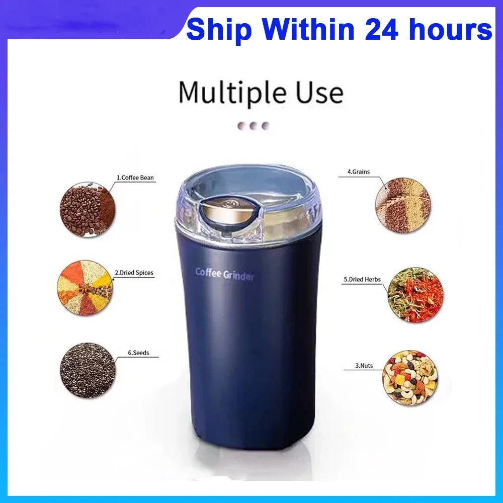 

2024 New Small Electric Grinding Machine Grain Grinder Coffee Grinder Stainless Steel Nuts Beans Grains Mill Herbs for kitchen