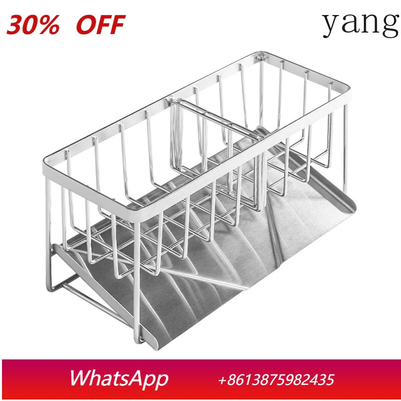 

CX Kitchen Stainless Steel Sponge Drain Rack Sink Brush Cleaning Tool