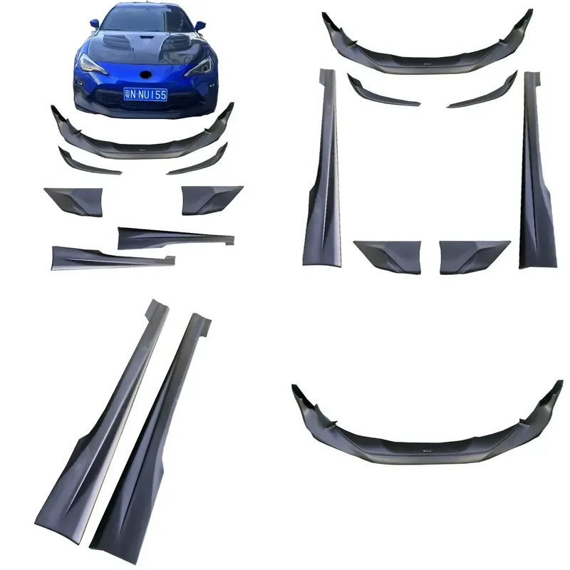 PP Front and Rear Lips for GT86 2013-2019 Bumpers with Side Skirts Body Kit Accessories