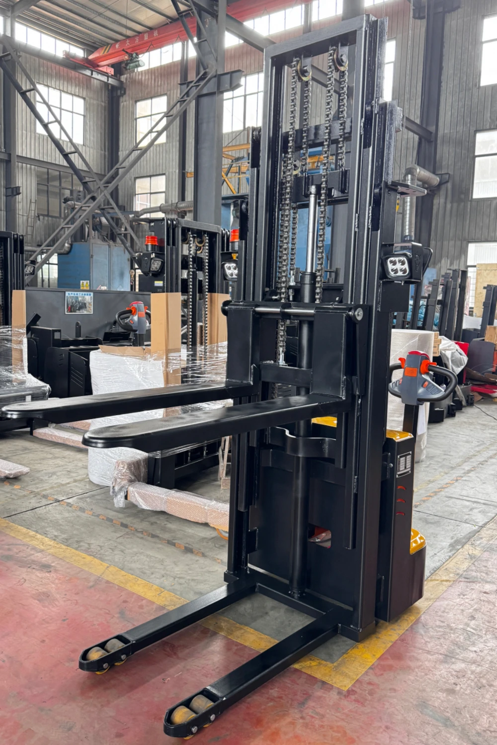 Customized Fully Walkie Electric Stacker 1 Ton 1.5ton 3m Pedestrian Electric Pallet Stacker with CE Authentication