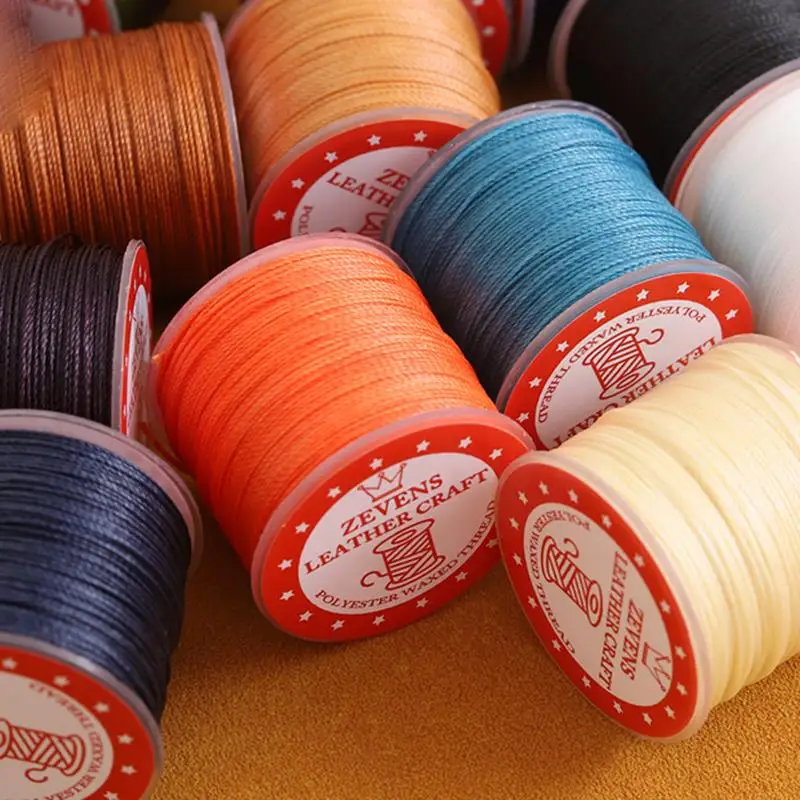 20M/Roll 0.6MM Waxed Thread Cord Leather Line DIY Handicraft Craft Sewing Wax Thread Cord Round Leather Sewing Wax Thread