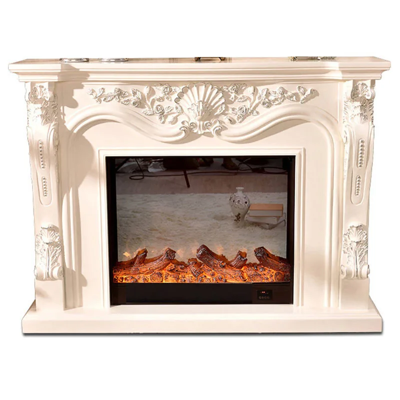 Fireplace Set Wooden Mantel W160cm with Electric Insert Firebox Burner Artificial LED Optical Flame Decoration Chimneypiece