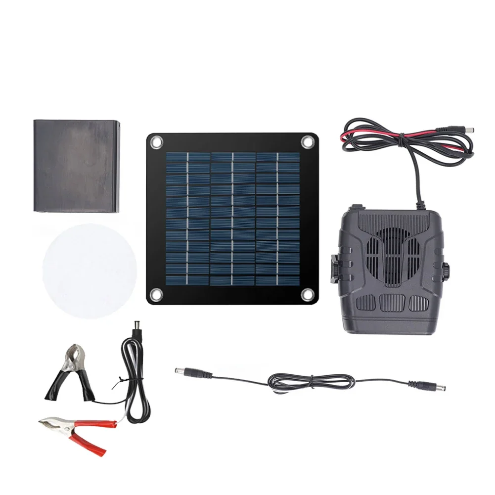 Battery Powered Solar Heater Portable Heater Battery Compartment Black Defroster Kits Monocrystalline Silicon Warming Device