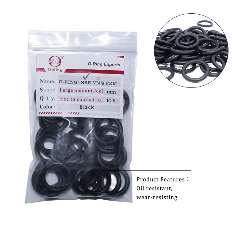 10PC/lot Rubber Ring NBR Sealing O Ring CS5.3mm ID42.3/43.7/45/46.2/47.5/48.7/50mm O-Ring Industry Seal Gasket Ring Washer