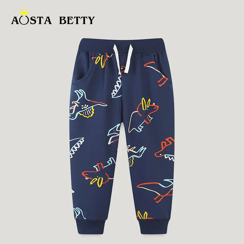 

Autumn New Children's Pants European and American Style Printed Boy's with Tracksuit Bottoms for Children