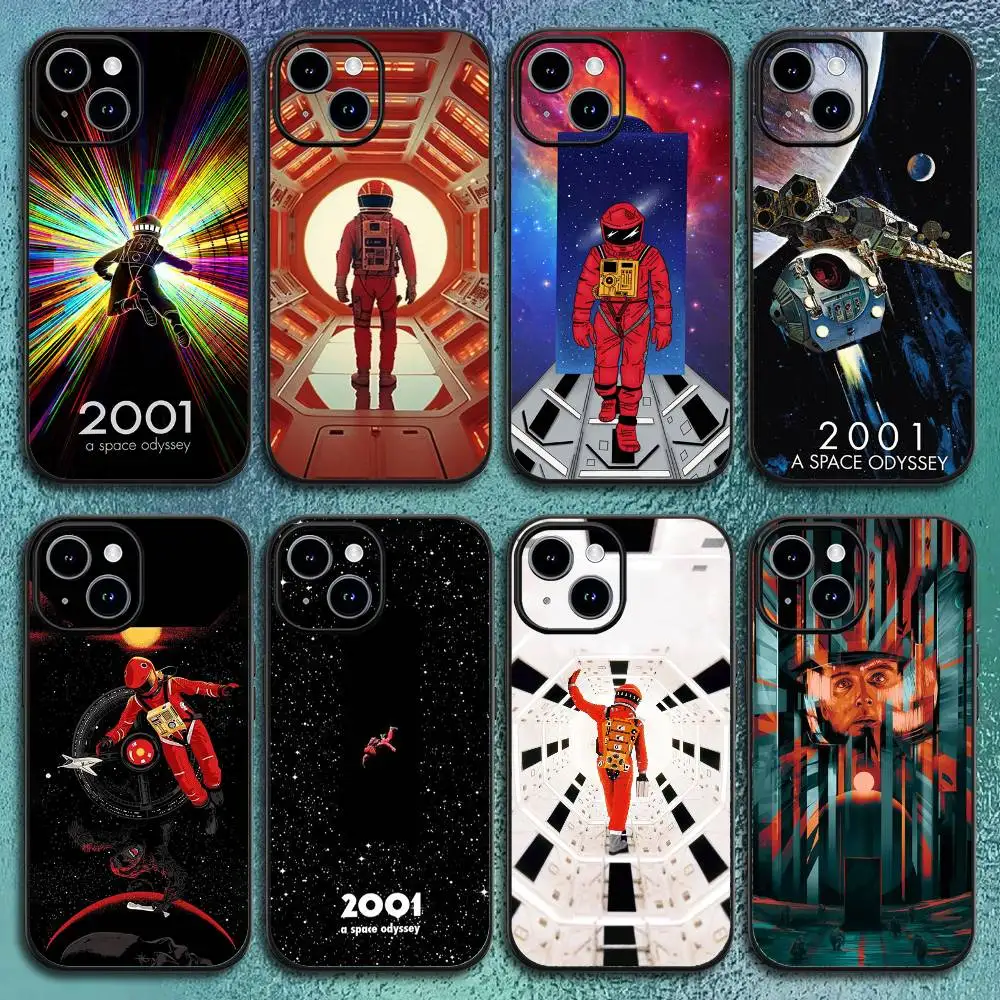 Klassische 2001 A Space Odyssey Handyhülle für iPhone 17 12 13 14 15 16 Pro Max Plus Klassische schwarze Softshell