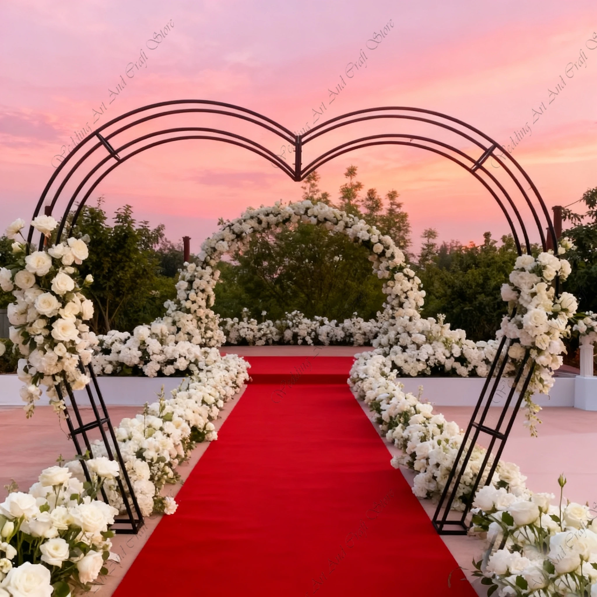 1pcs f30 2-2.4M Heart-Shaped Wedding Floral Arch Decoration Wedding Graduation New Year Stage Background Arrangement ivy320