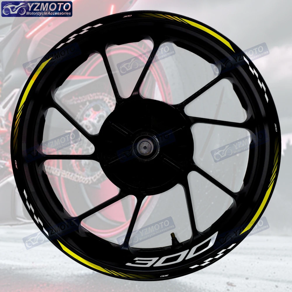 

Светоотражающие 17-дюймовые наклейки на колеса мотоцикла, водостойкий обод в полоску, лента, наклейка на ступицу, аксессуары для мотоциклов, украшение для NINJA300
