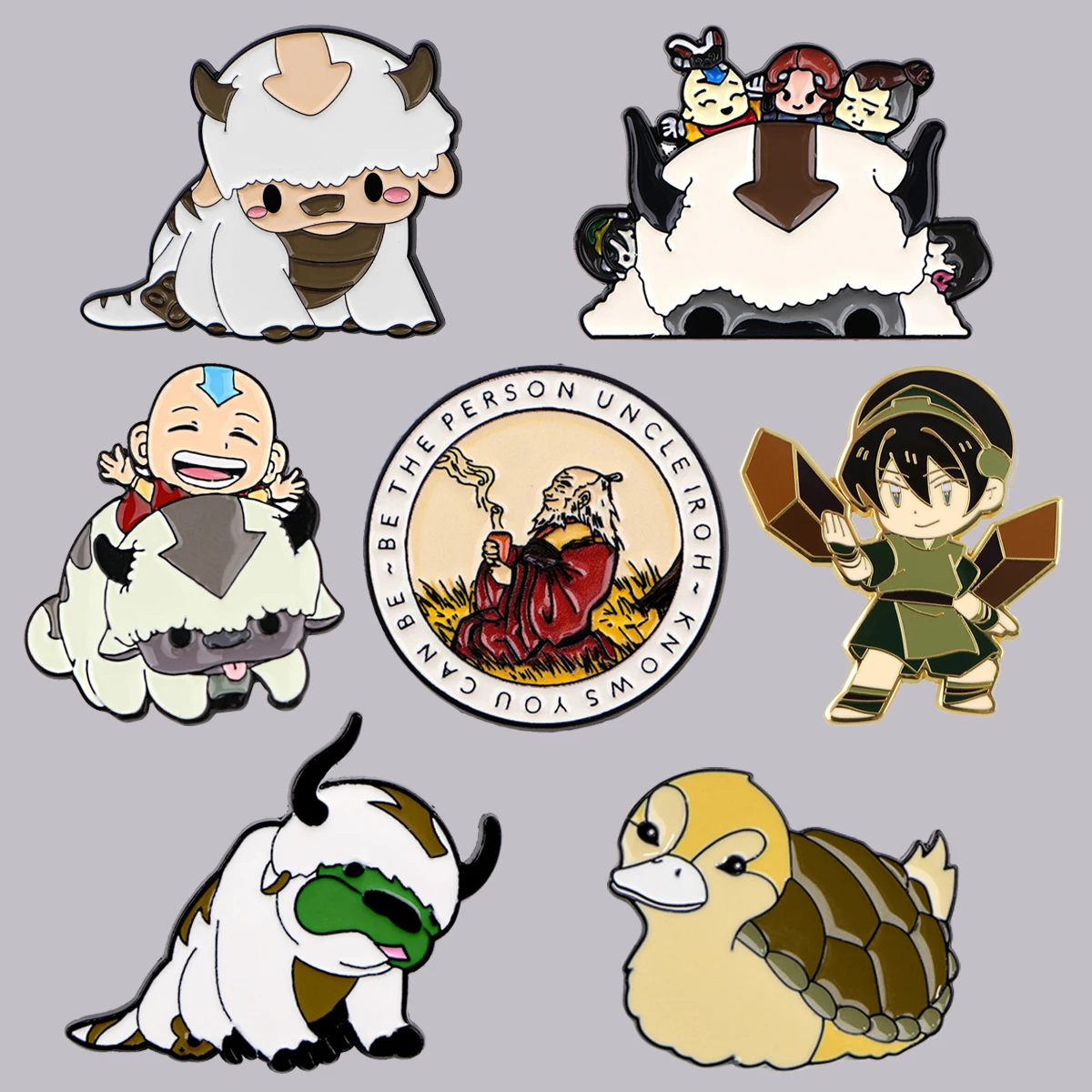 Мультфильм Appa Аватар Летающий Зубр Эмалированная Булавка Аниме Лиходій Броши на Одежде Значок Сумка Отворотом Женщина Мужчины Ювелирные Изделия Подарки для Фанатов