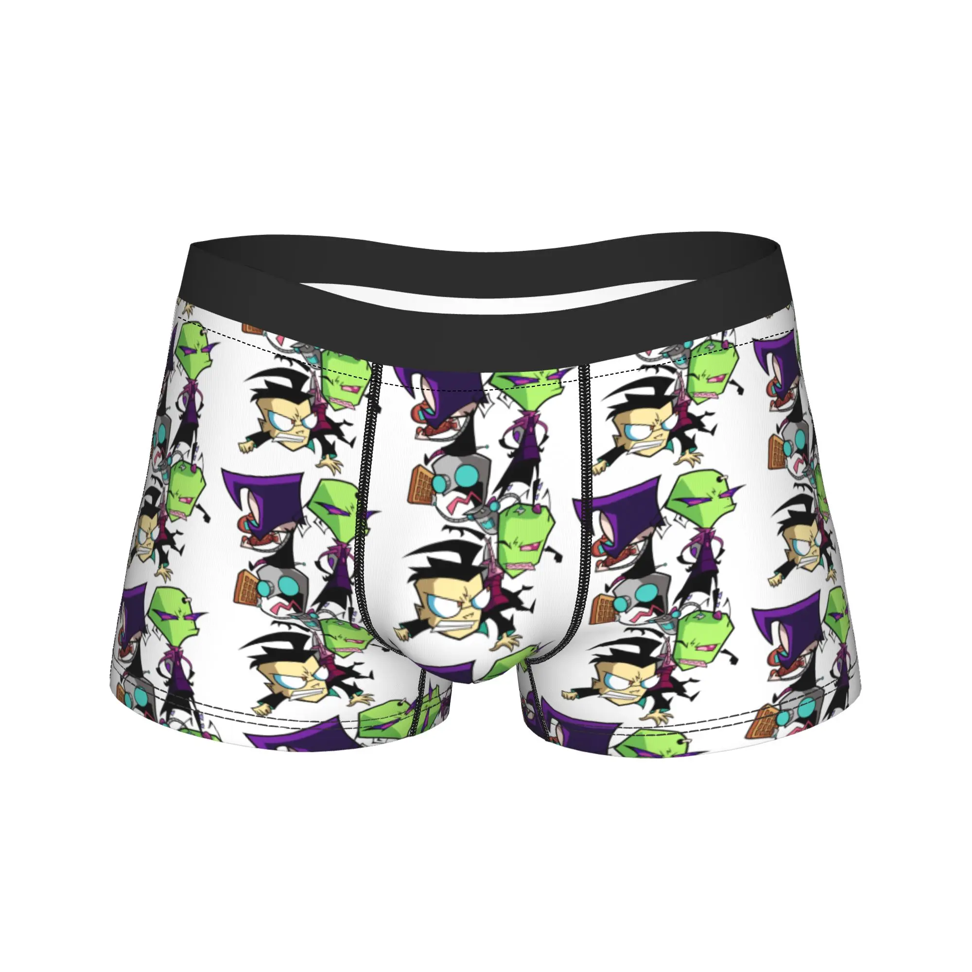 

Men Pile on the Dib Boxer Briefs Shorts Panties Soft Underwear Invader ZIM Alien Cartoon Homme Novelty S-XXL Underpants