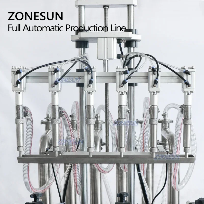 ZONESUN Linea di produzione automatica Succo di olio Miele Bottiglia rotonda in plastica Vite liquida Riempimento Tappatura Etichettatrice ZS-FAL180P4