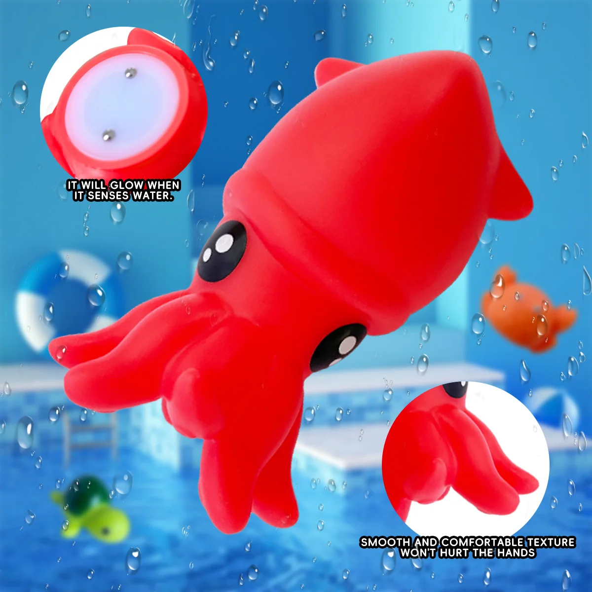 Juguetes de baño para bebé, bañera, juguetes con luz LED, luces subacuáticas impermeables que cambian de colores, juguetes de baño para niños y niñas, regalo de cumpleaños