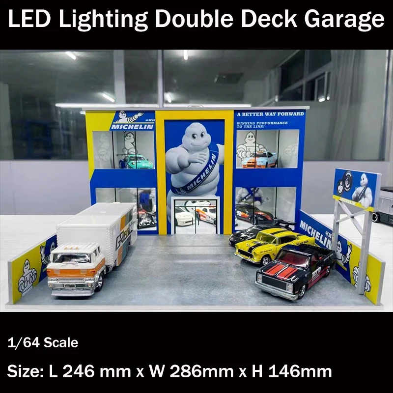 

Assemble Diorama 1:64 LED Lighting Double Deck Garage Model Car Station Parking Lot - Mclin Coating