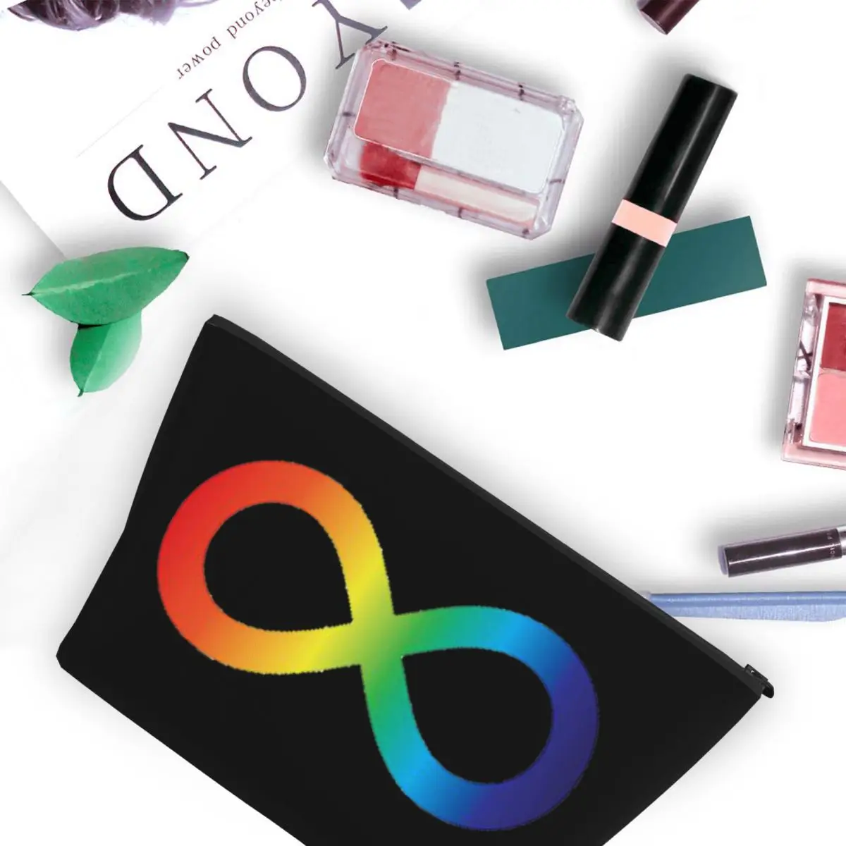 arco-iris-simbolo-do-infinito-autismo-aceita-abraco-neurodiversidade-consciencia-feminina-saco-de-cosmeticos-viagem-maquiagem-organizador-bolsa