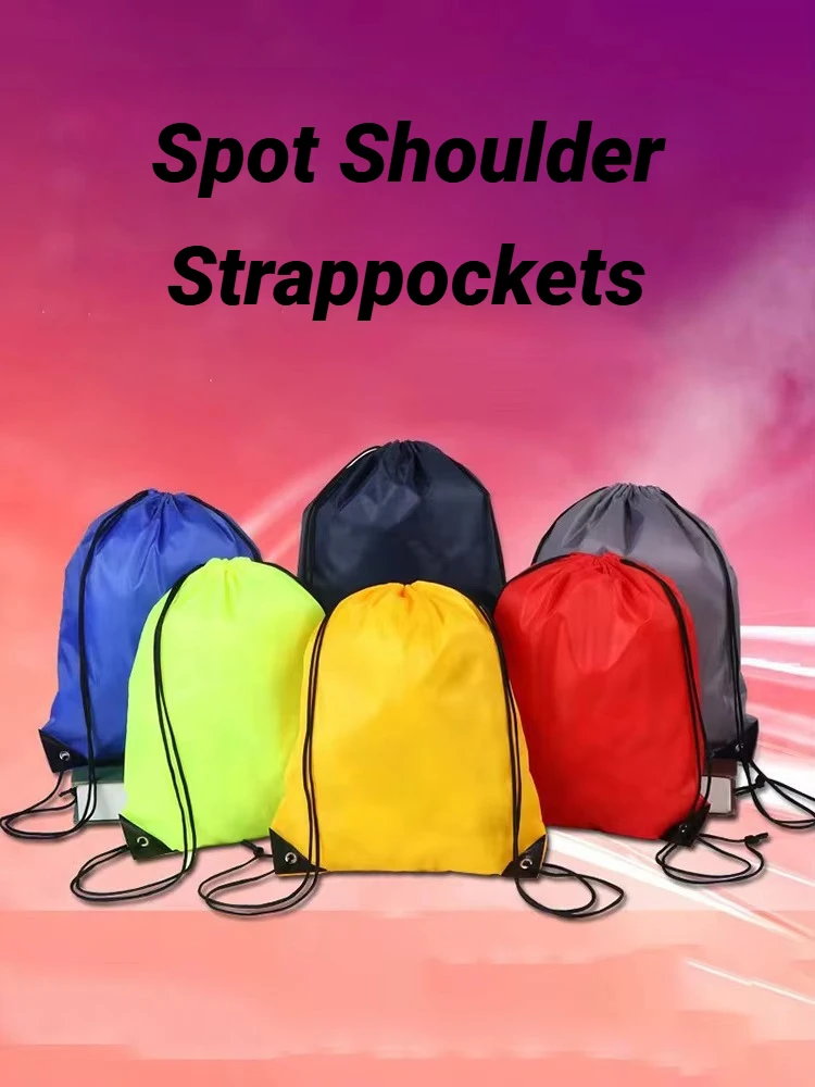 Wasserdichte, faltbare Sporttasche mit Bündeltasche, Kordelzug, Fitness-Rucksack, zum Einkaufen, Wandern, Camping, Schwimmen, für Männer und Frauen, Sporttaschen, Unisex – Detail 2