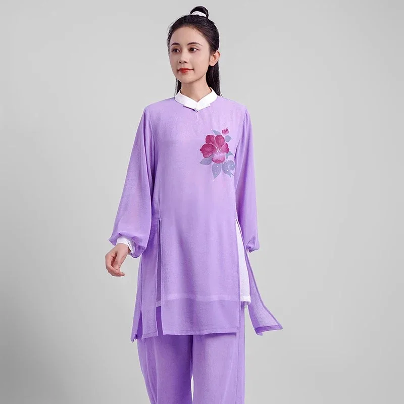 

Women's Elegant Martial Arts Clothes Tai Chi Uniform Kung Fu Performance and Competition Costume Traditional Chinese Style