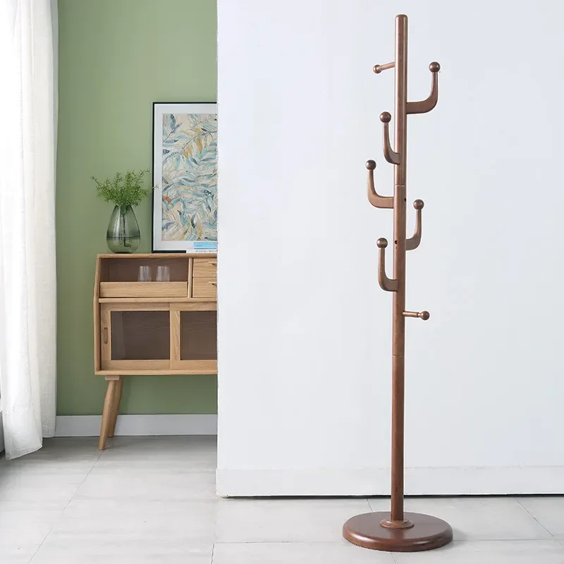 Creative Solid Wood Coat Rack Floor Standing Clothes Storage Hanger for Bedroom Homestay Hotel Hanging Organizer Manufacturer